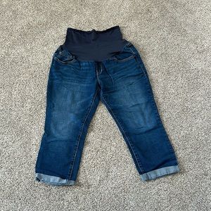 Old Navy Denim Maternity Full Panel Capris